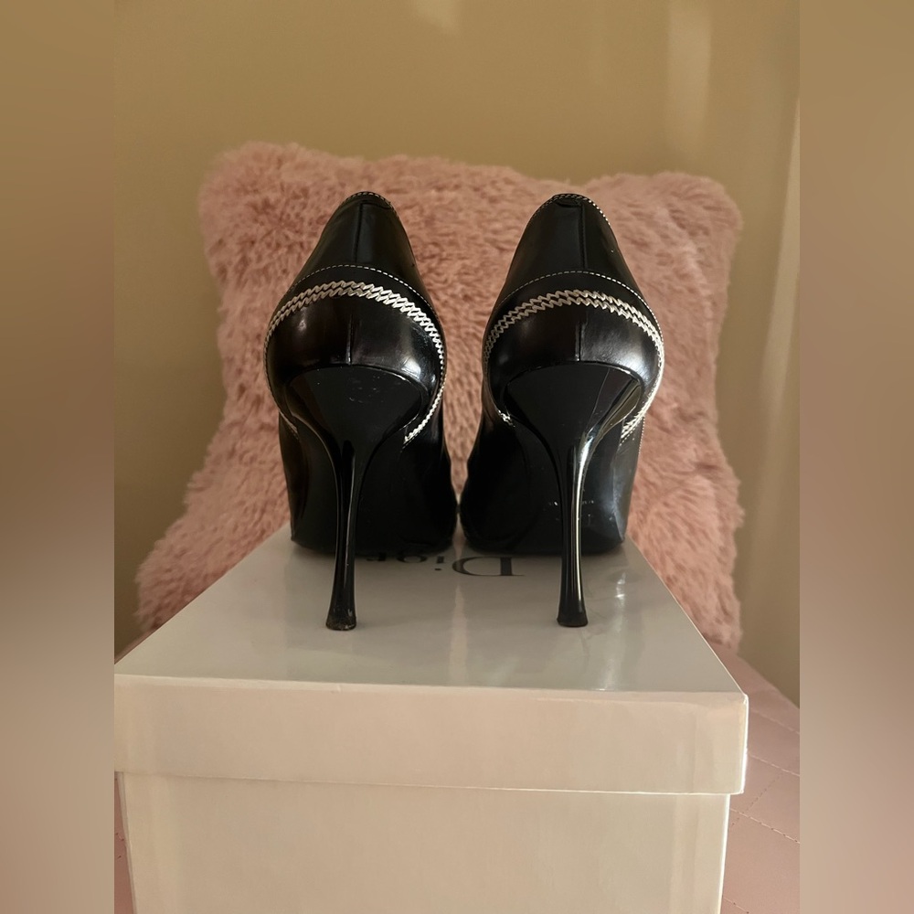 Dior Large CD Schoolgirl Loafer Pumps 🖤 Size 8 1/2 - Picture 7 of 12